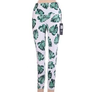 NEW WILDFOX Tropical Leaf Monstera Leggings